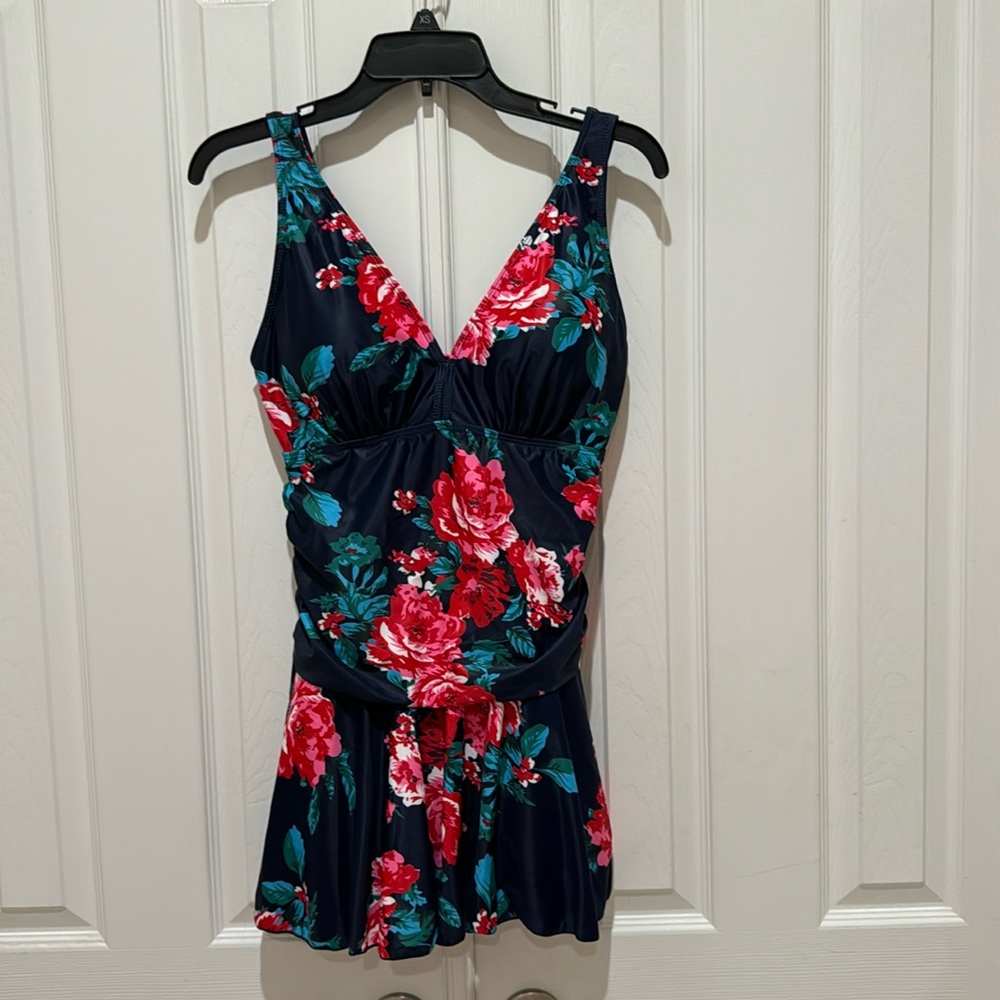 COSKAKA one piece skirt swimsuit NWT